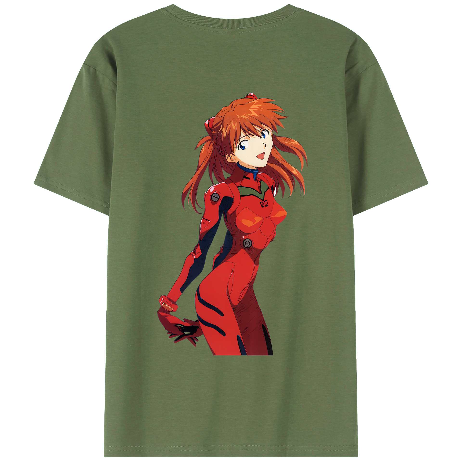 （画像用） EVA 新世紀エヴァンゲリオン 綿100％ メンズ半袖Tシャツ（バックプリント） 通気性